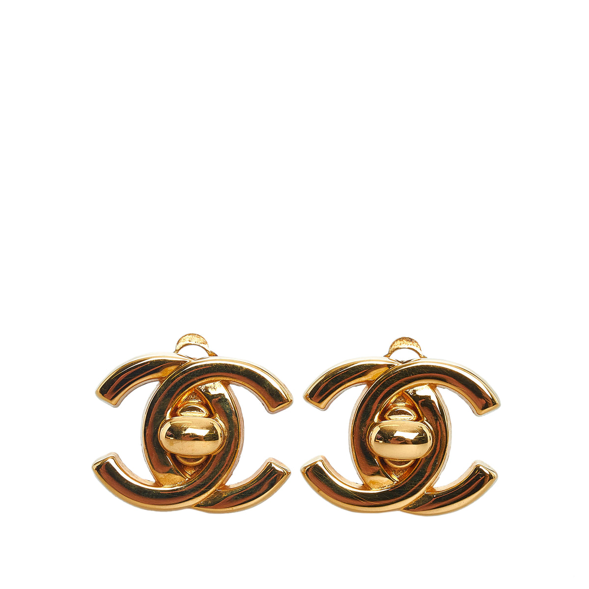 CC Turn Lock Clip-On Earrings_0