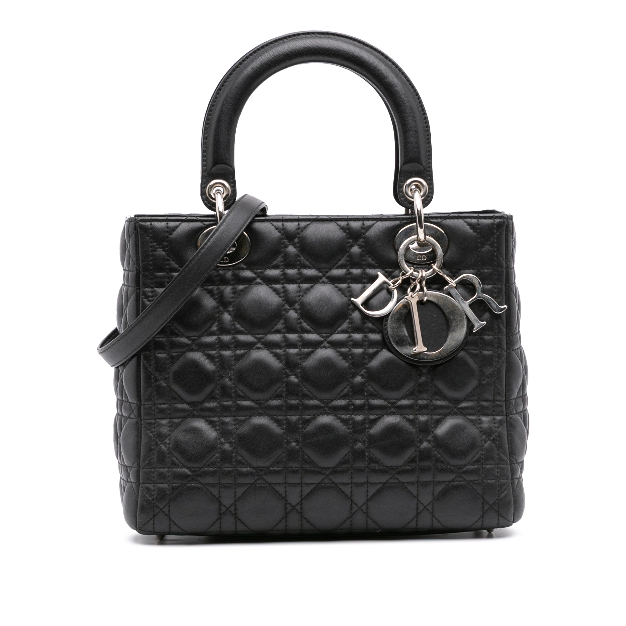 Medium Lambskin Cannage Lady Dior