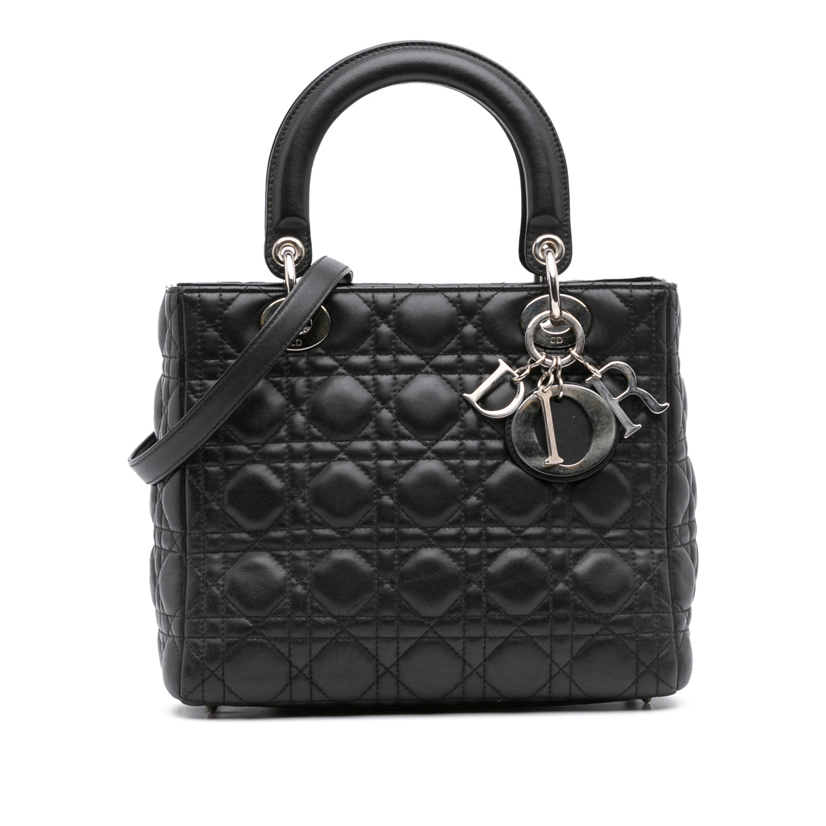 Medium Lambskin Cannage Lady Dior