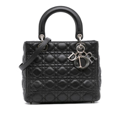 Medium Lambskin Cannage Lady Dior