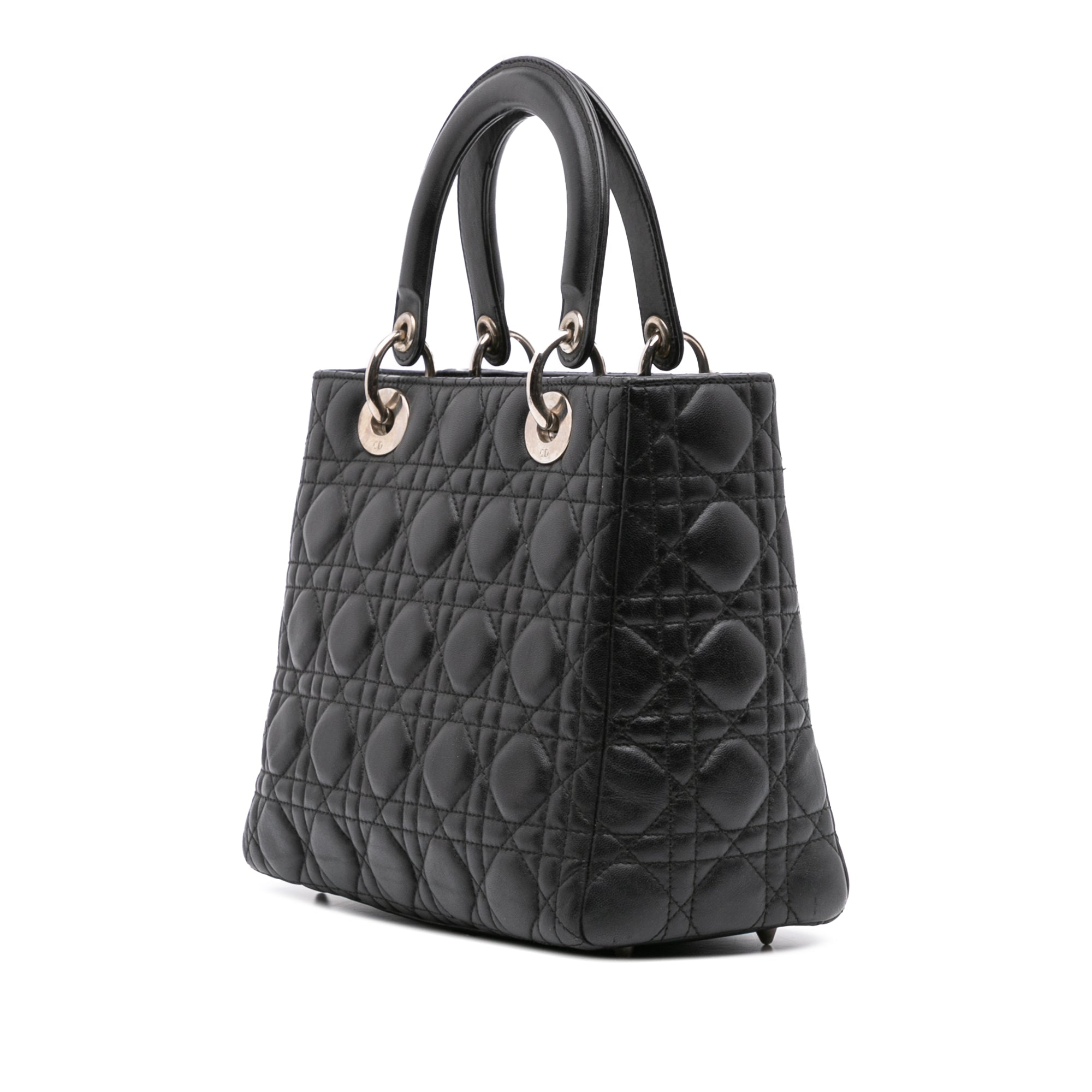 Medium Lambskin Cannage Lady Dior