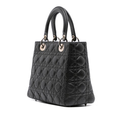 Medium Lambskin Cannage Lady Dior