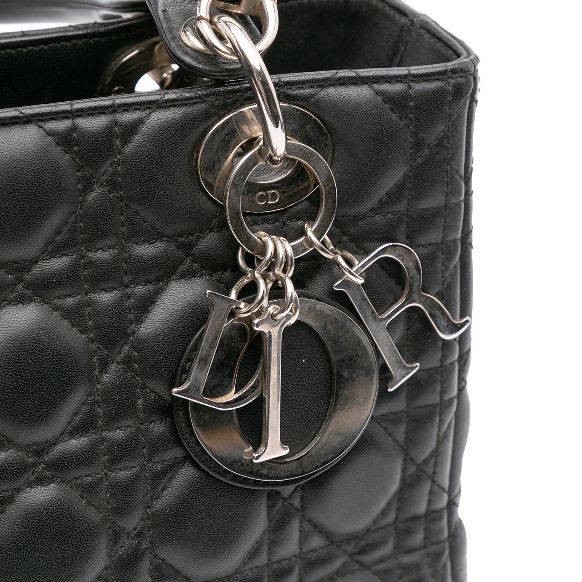 Medium Lambskin Cannage Lady Dior
