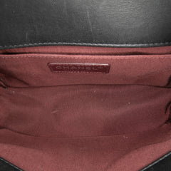 Small Bicolor Woven Calfskin Boy Flap