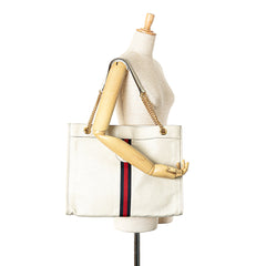 Large Web Leather Rajah Tote