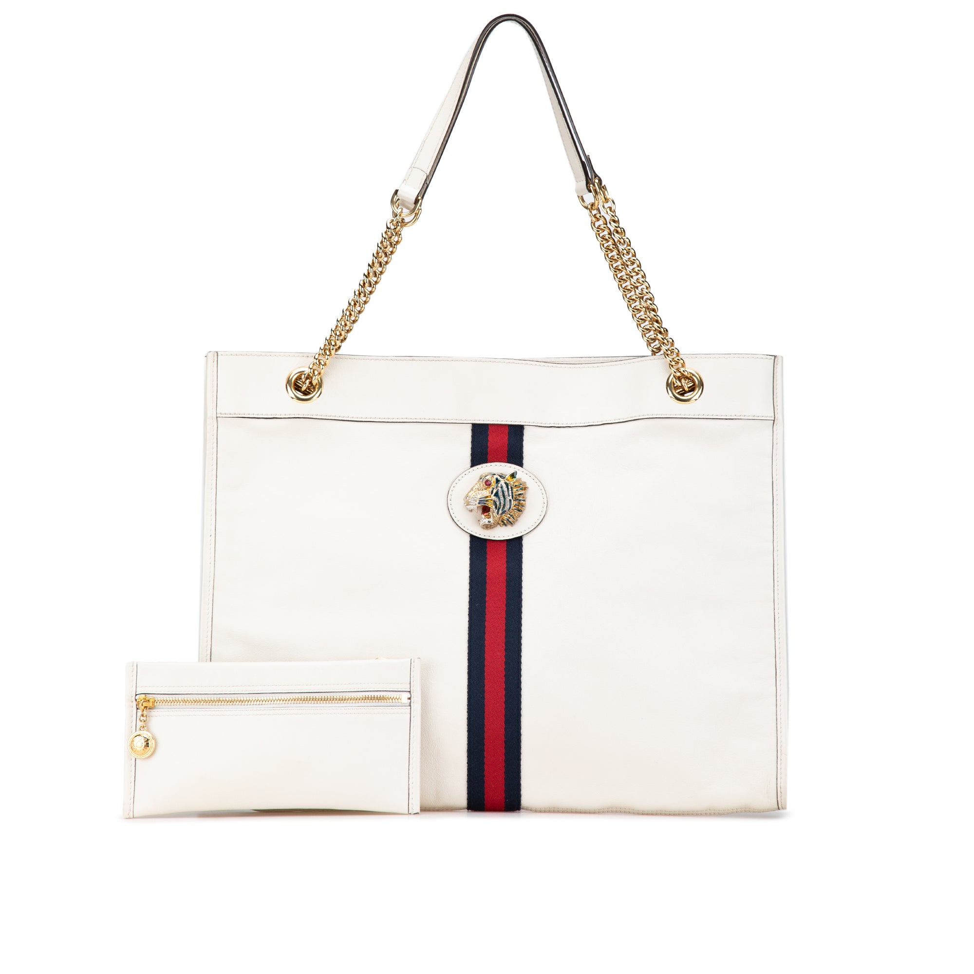 Large Web Leather Rajah Tote