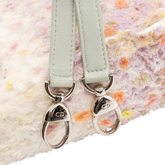 Mini Ruffled Floral Fabric Embellished Lambskin Lady Dior
