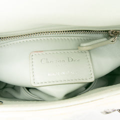 Mini Ruffled Floral Fabric Embellished Lambskin Lady Dior