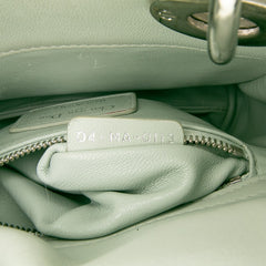 Mini Ruffled Floral Fabric Embellished Lambskin Lady Dior