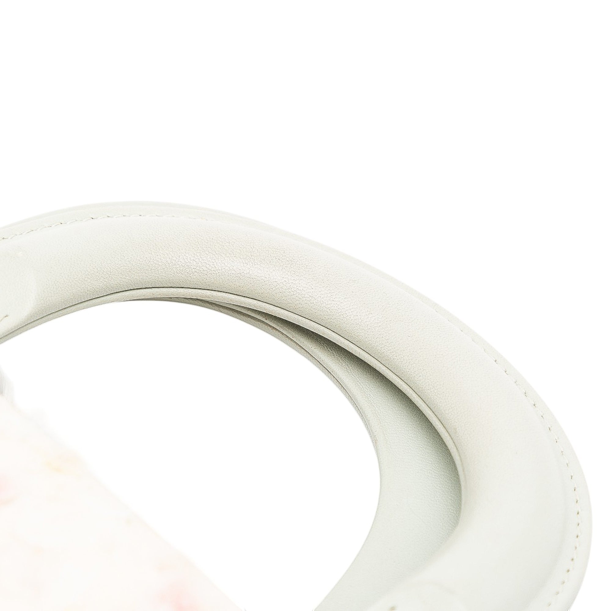 Mini Ruffled Floral Fabric Embellished Lambskin Lady Dior