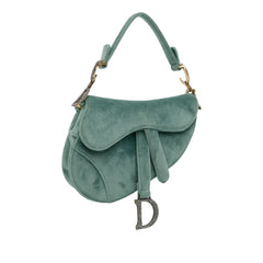 Mini Velvet Crystal Saddle Bag