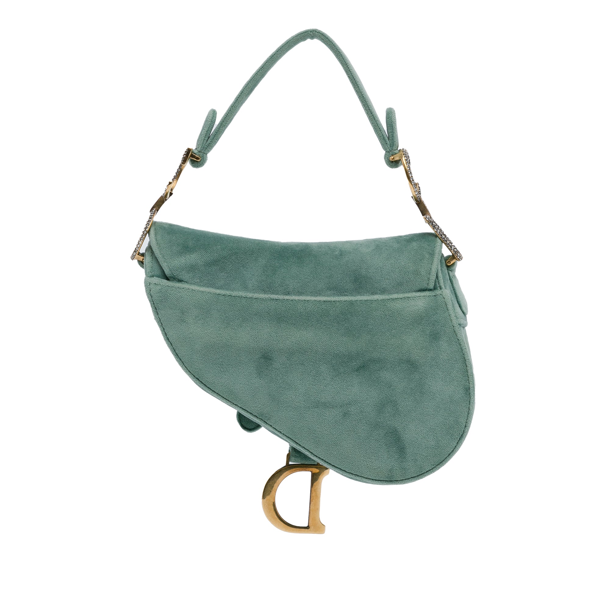 Mini Velvet Crystal Saddle Bag