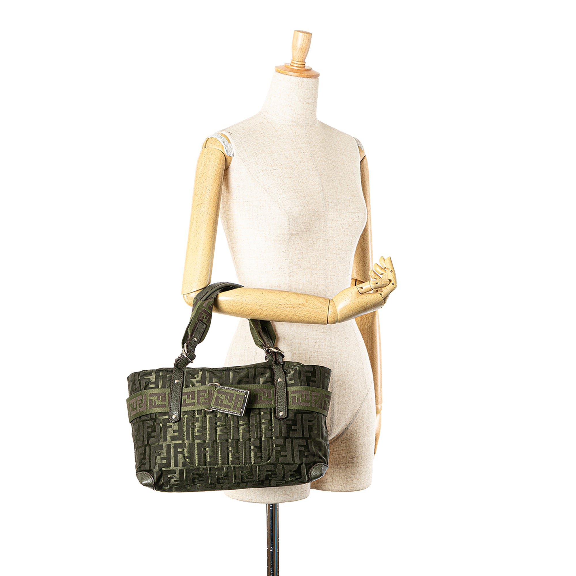 Medium Zucca Nylon Zip Code Handbag