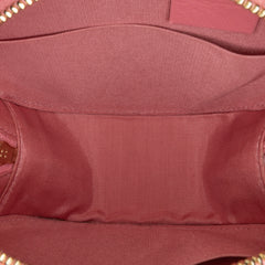 CC Quilted Lambskin Pearl Crush Round Clutch with Chain