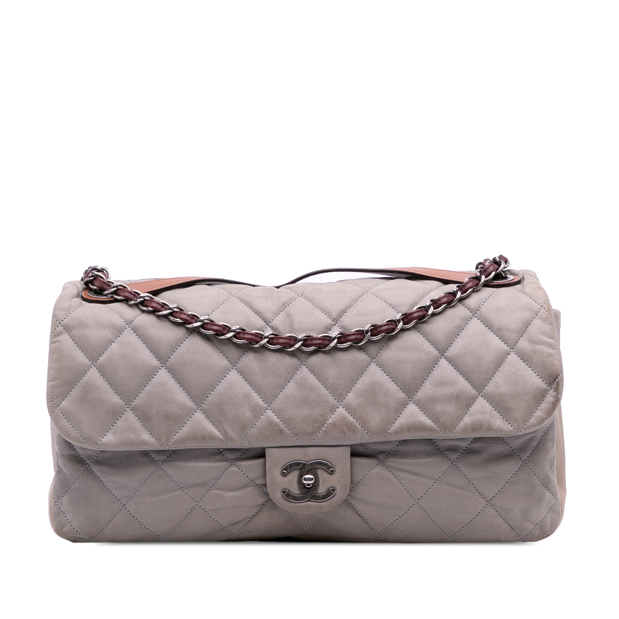 Jumbo Iridescent Calfskin In The Mix Flap