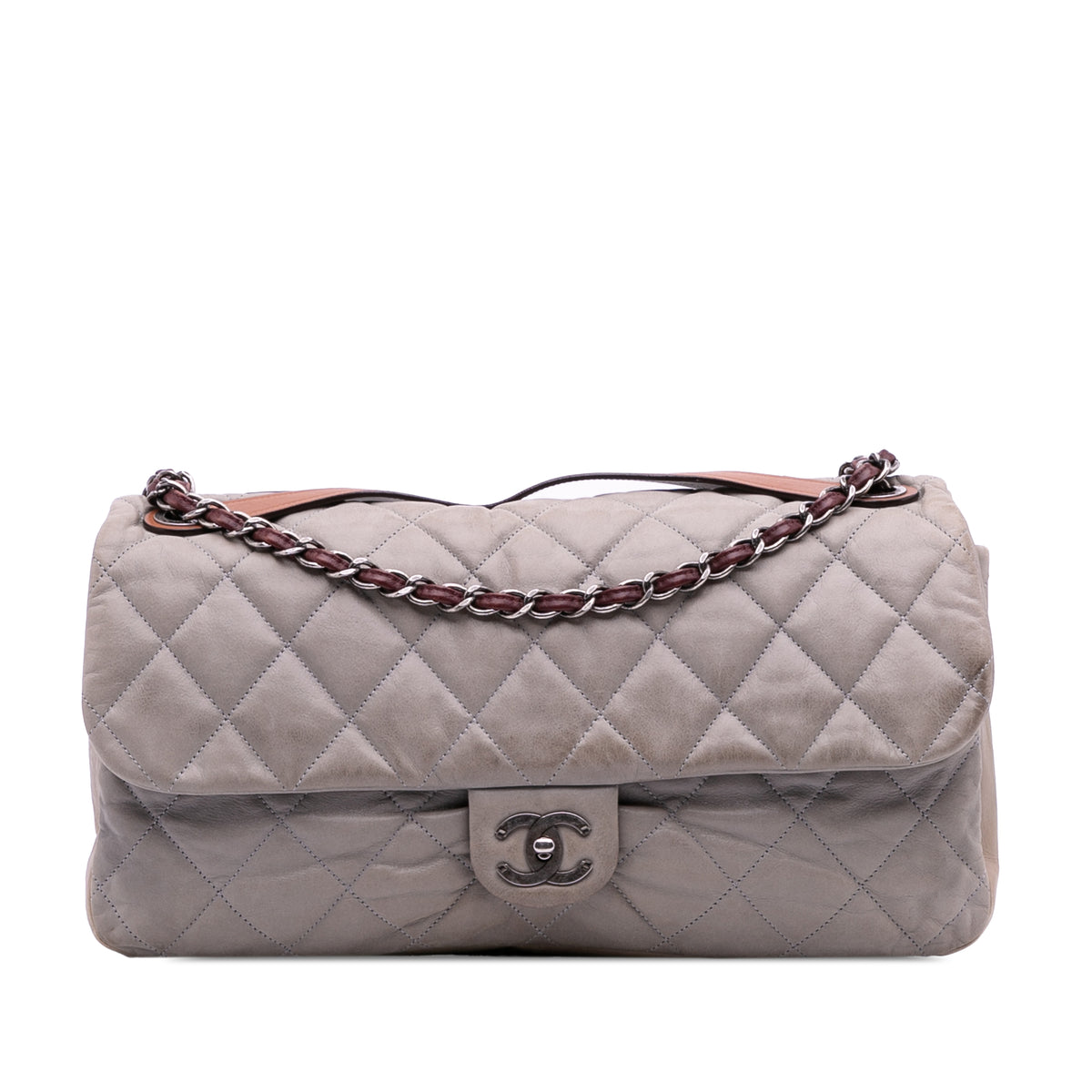 Jumbo Iridescent Calfskin In The Mix Flap
