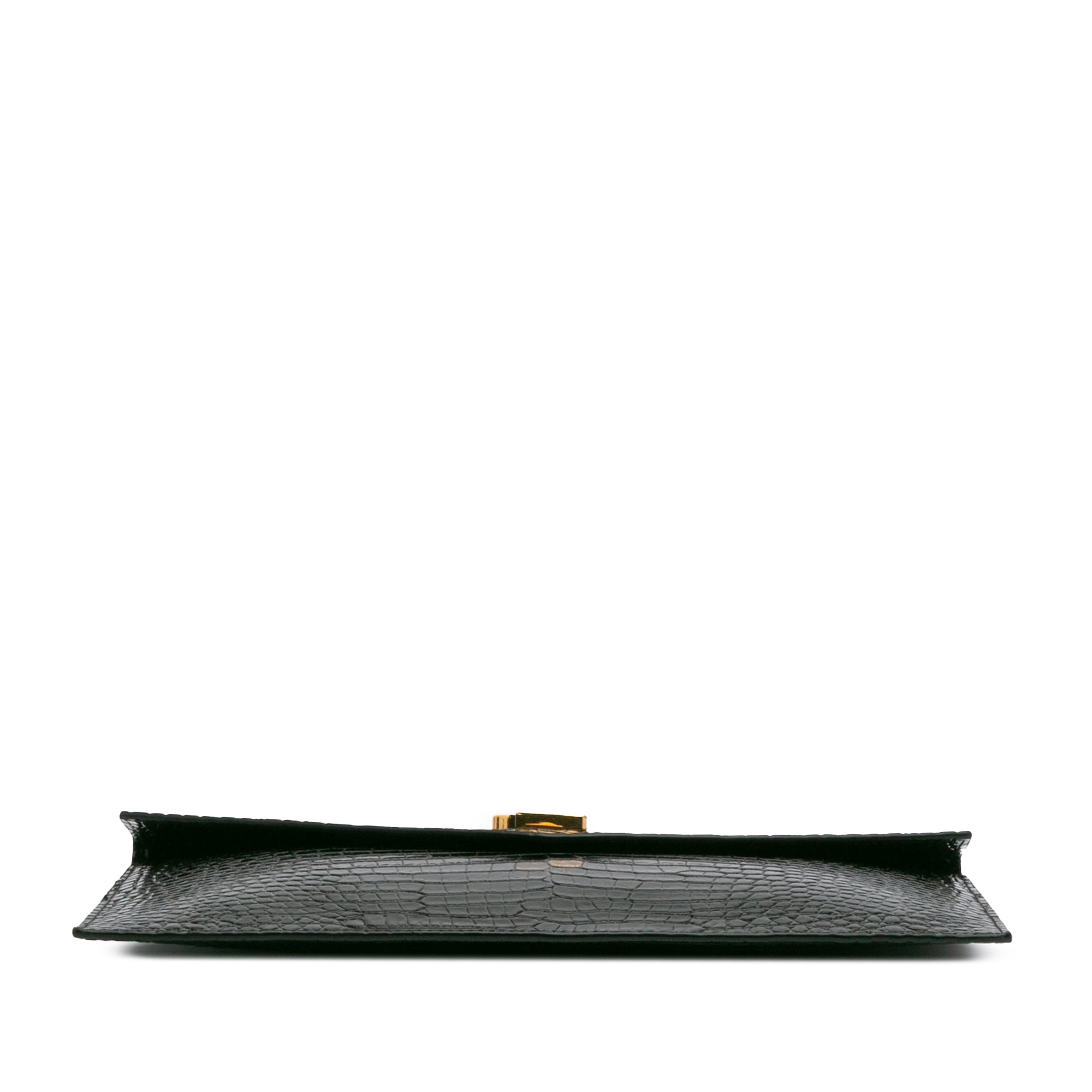 Croc Embossed Leather Uptown Pouch