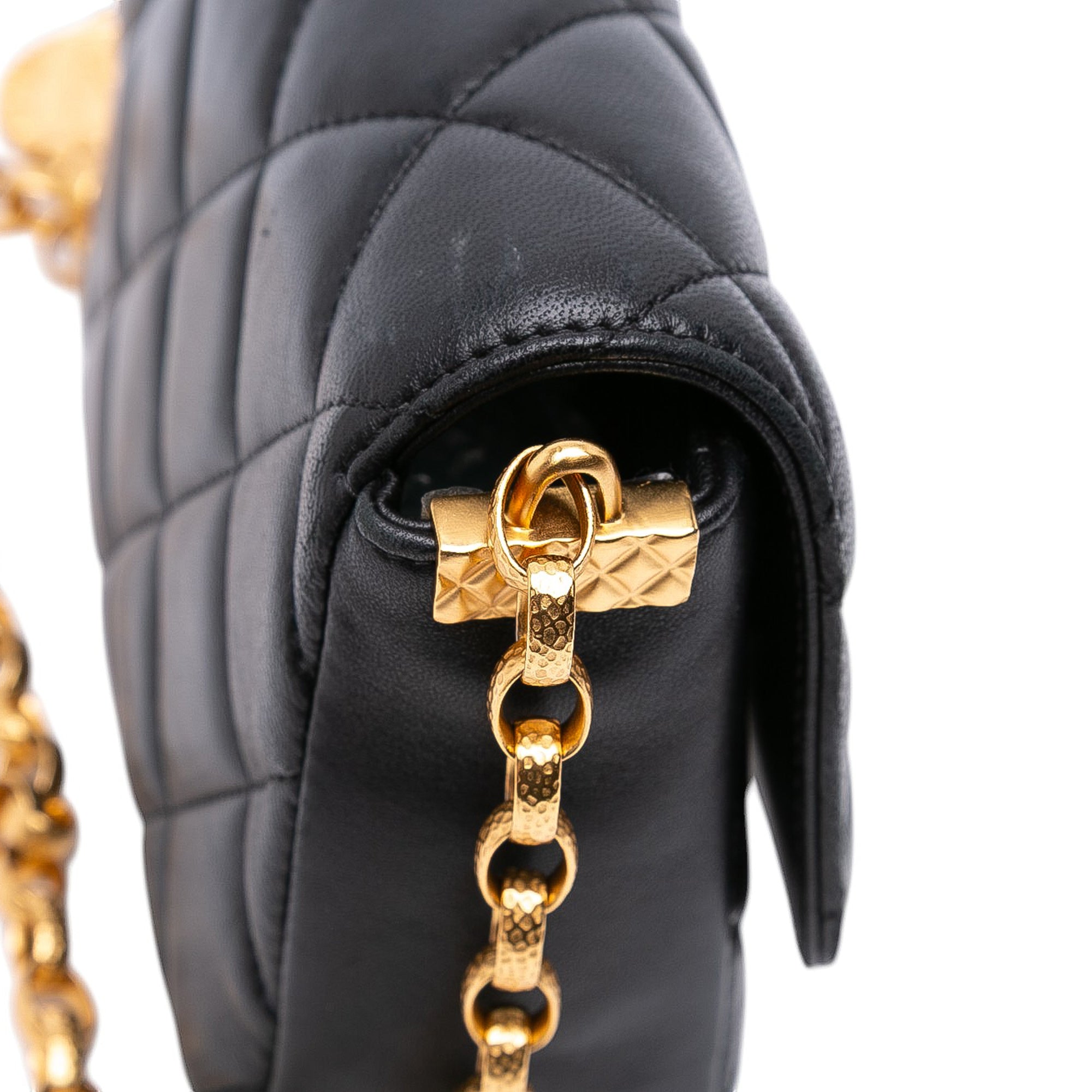 Small Quilted Lambskin CC Coin Flap