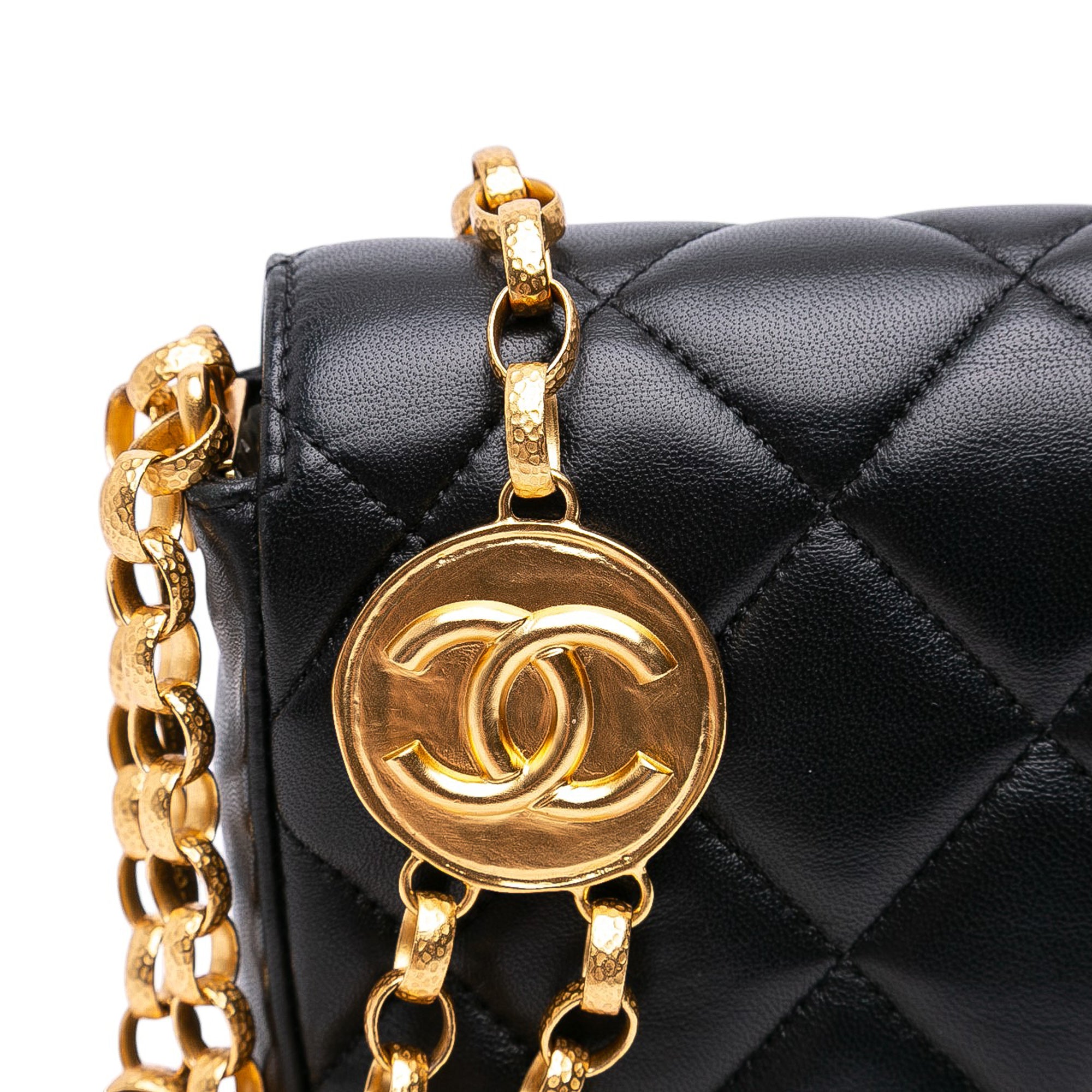 Small Quilted Lambskin CC Coin Flap