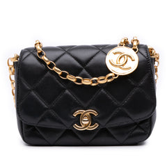 Small Quilted Lambskin CC Coin Flap
