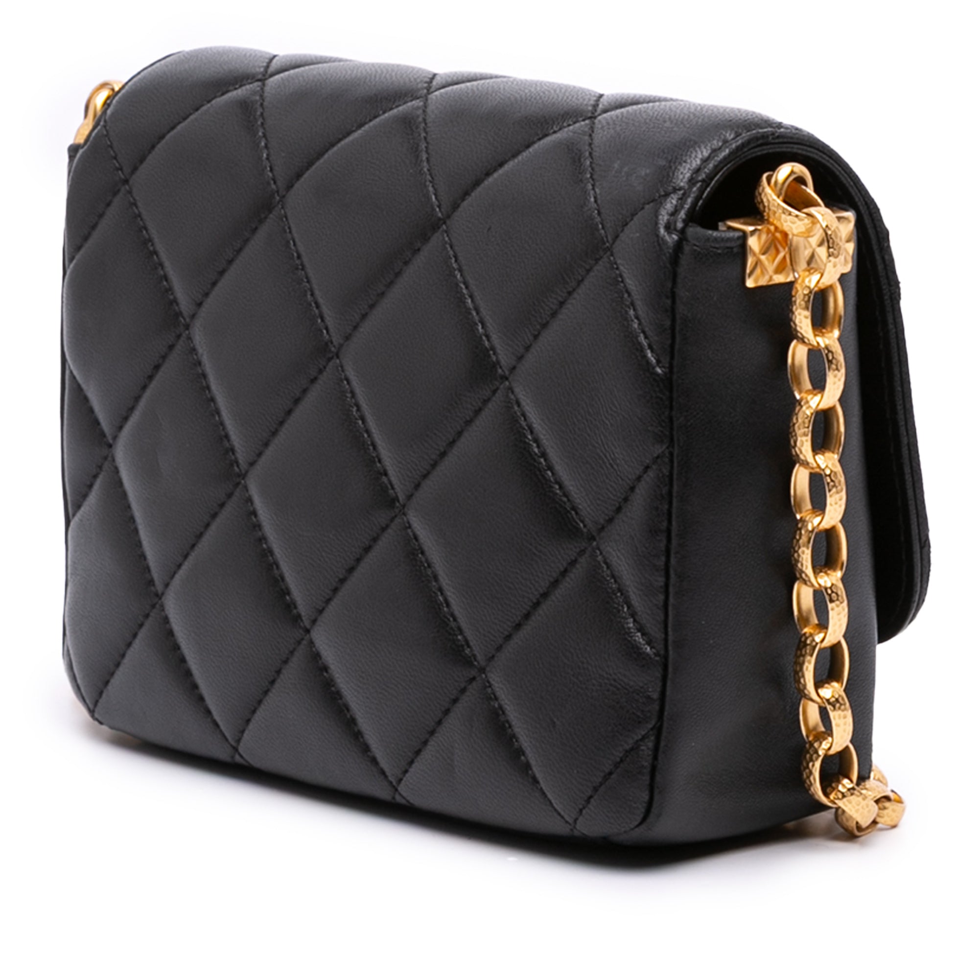Small Quilted Lambskin CC Coin Flap