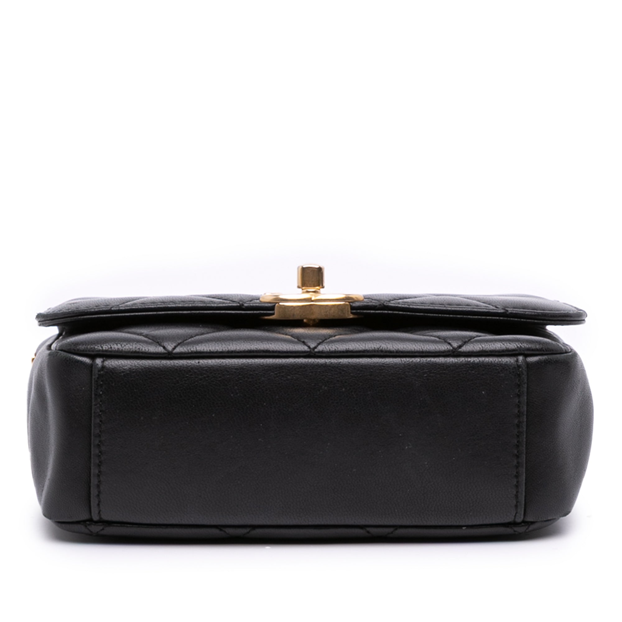 Small Quilted Lambskin CC Coin Flap