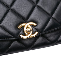 Small Quilted Lambskin CC Coin Flap