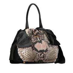 Tessuto Python Print Bow Satchel_1