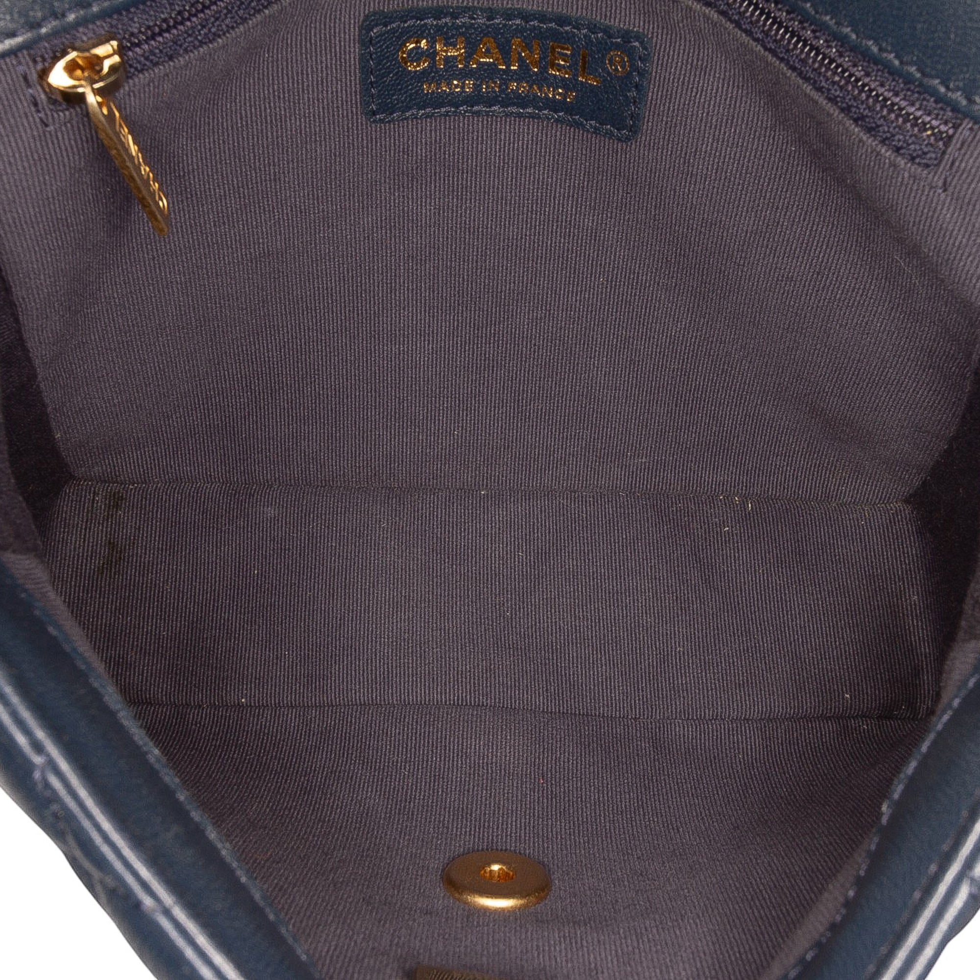 Mini Square Quilted Lambskin Bijoux Logo Chain Flap