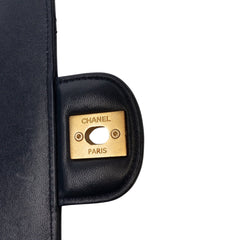 Mini Square Quilted Lambskin Bijoux Logo Chain Flap