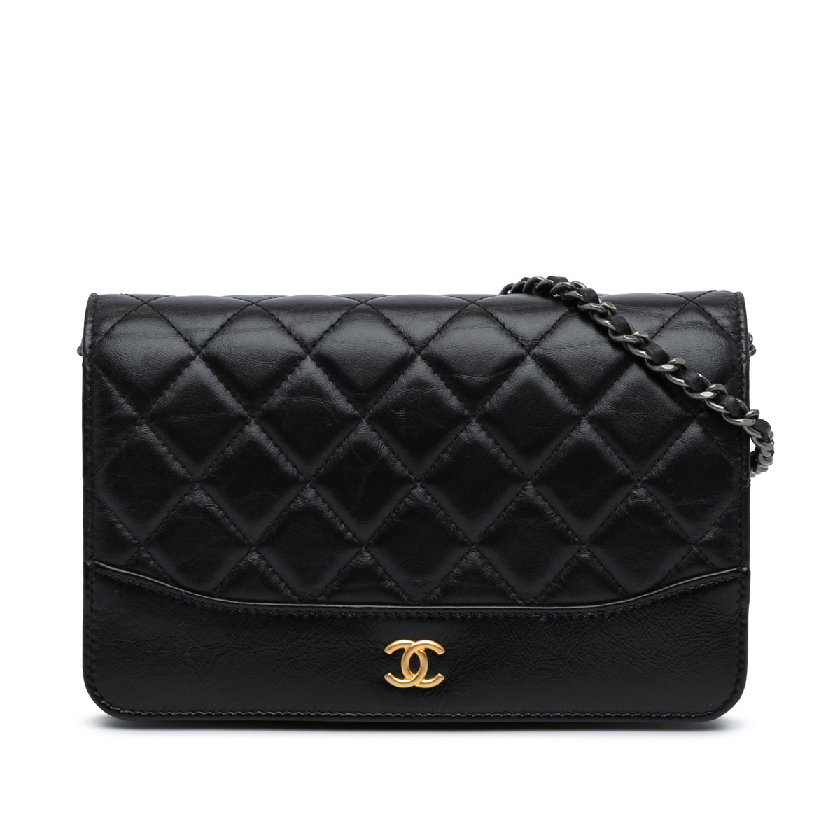 Quilted Aged Calfskin Gabrielle Wallet On Chain