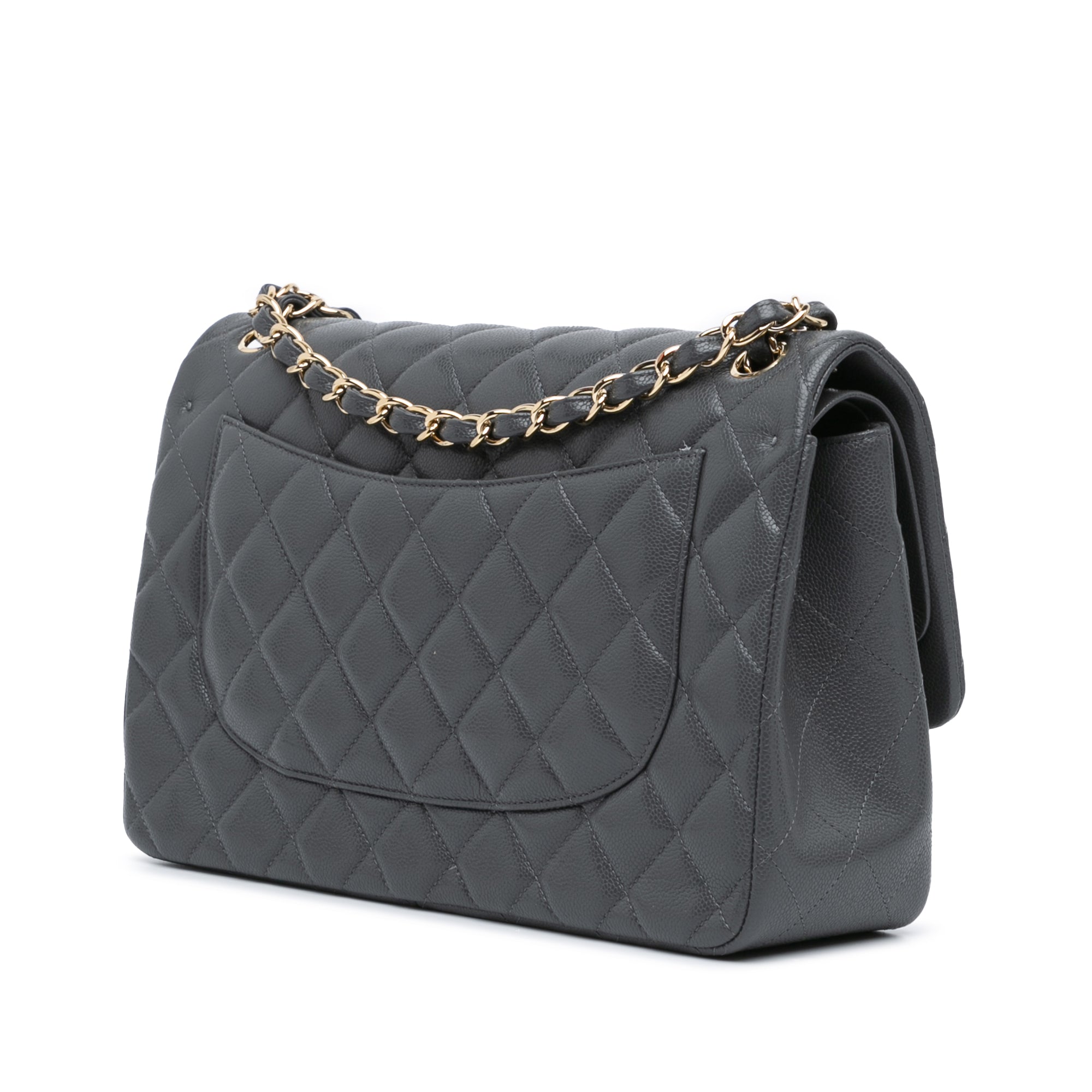 Jumbo Classic Caviar Double Flap