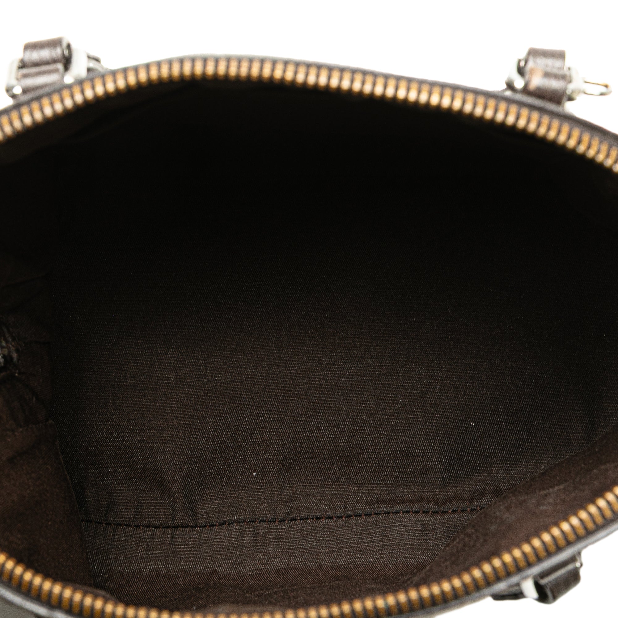 Mini Leather Web Dome Satchel