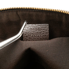 Mini Leather Web Dome Satchel