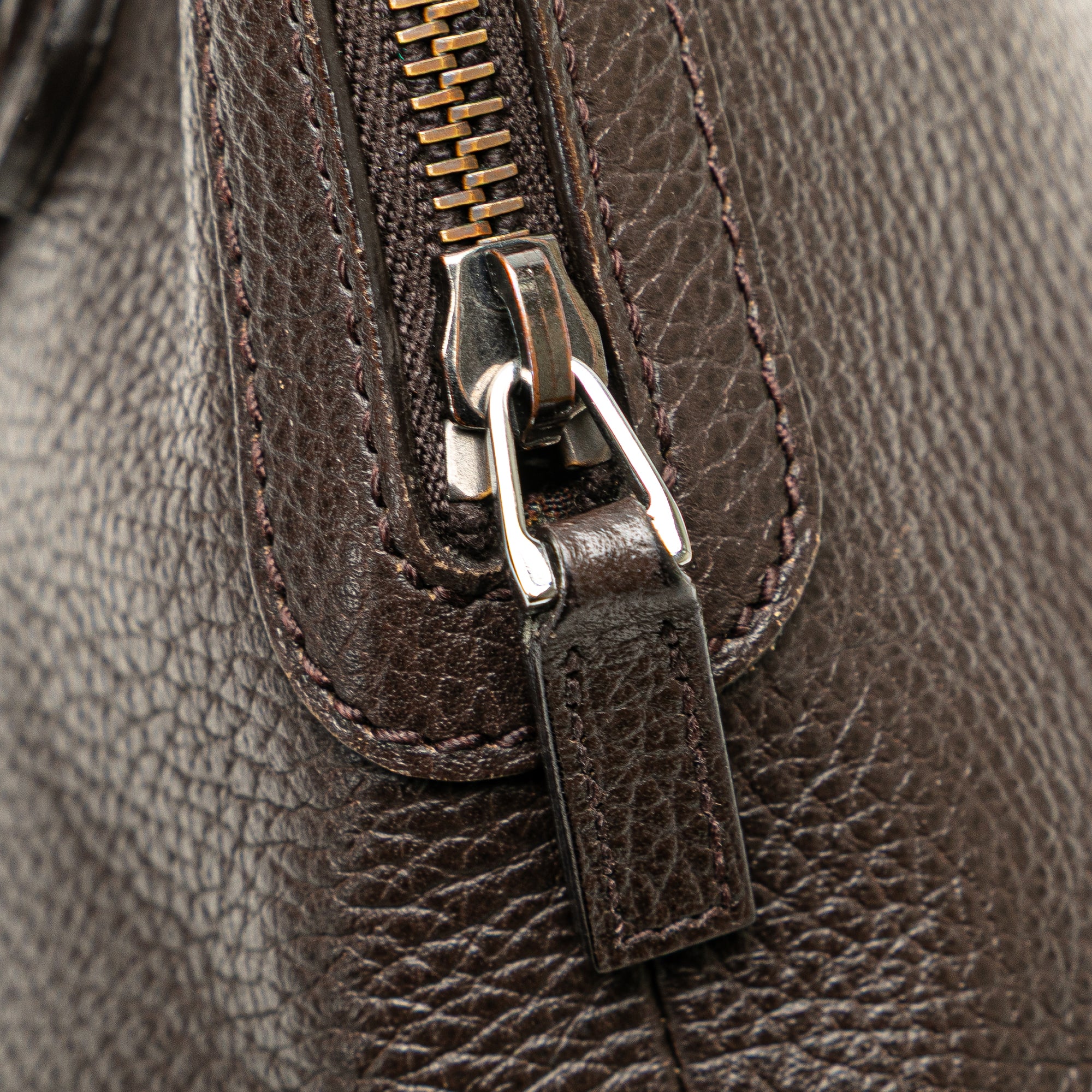 Mini Leather Web Dome Satchel