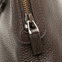 Mini Leather Web Dome Satchel