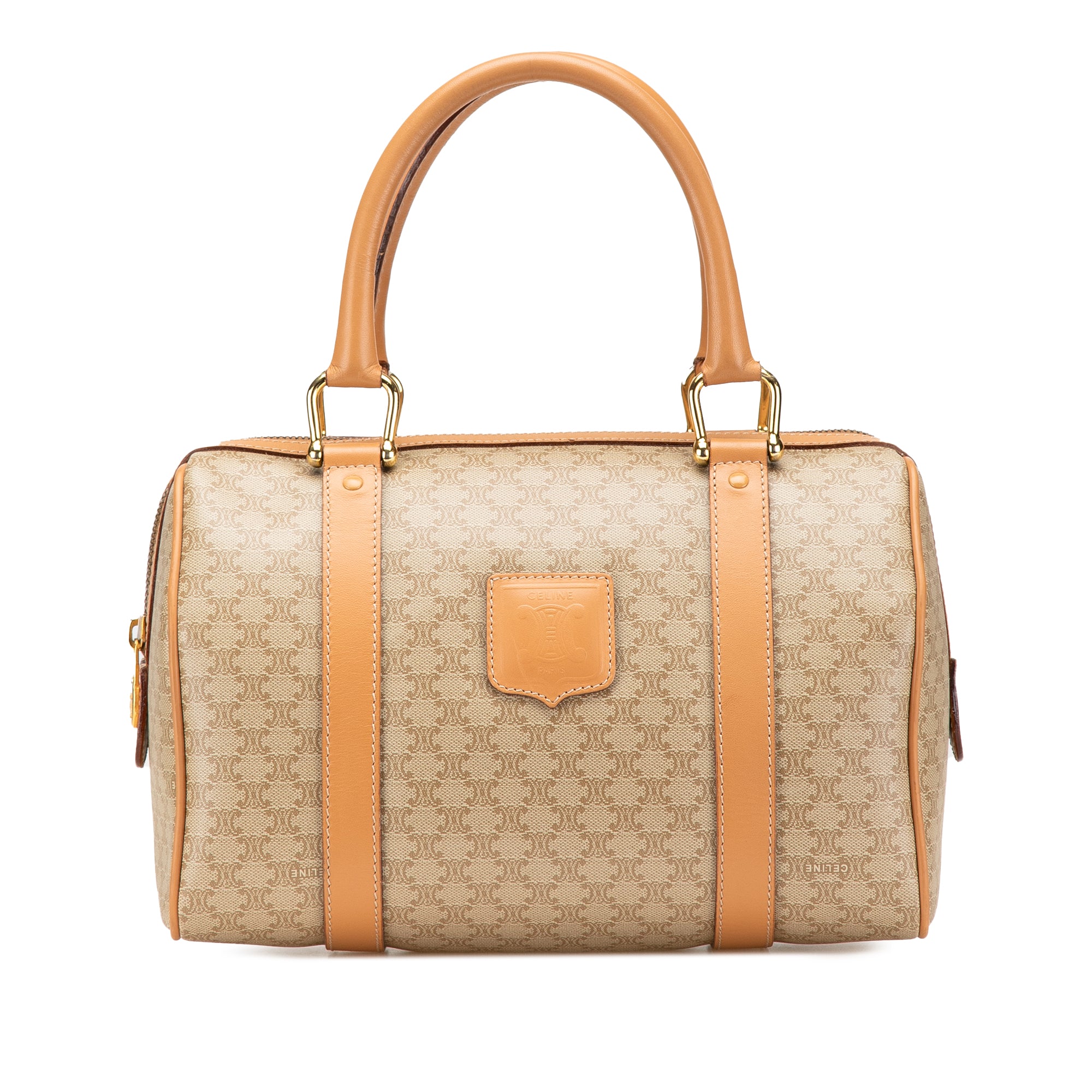 Macadam Coated Canvas Boston Bag