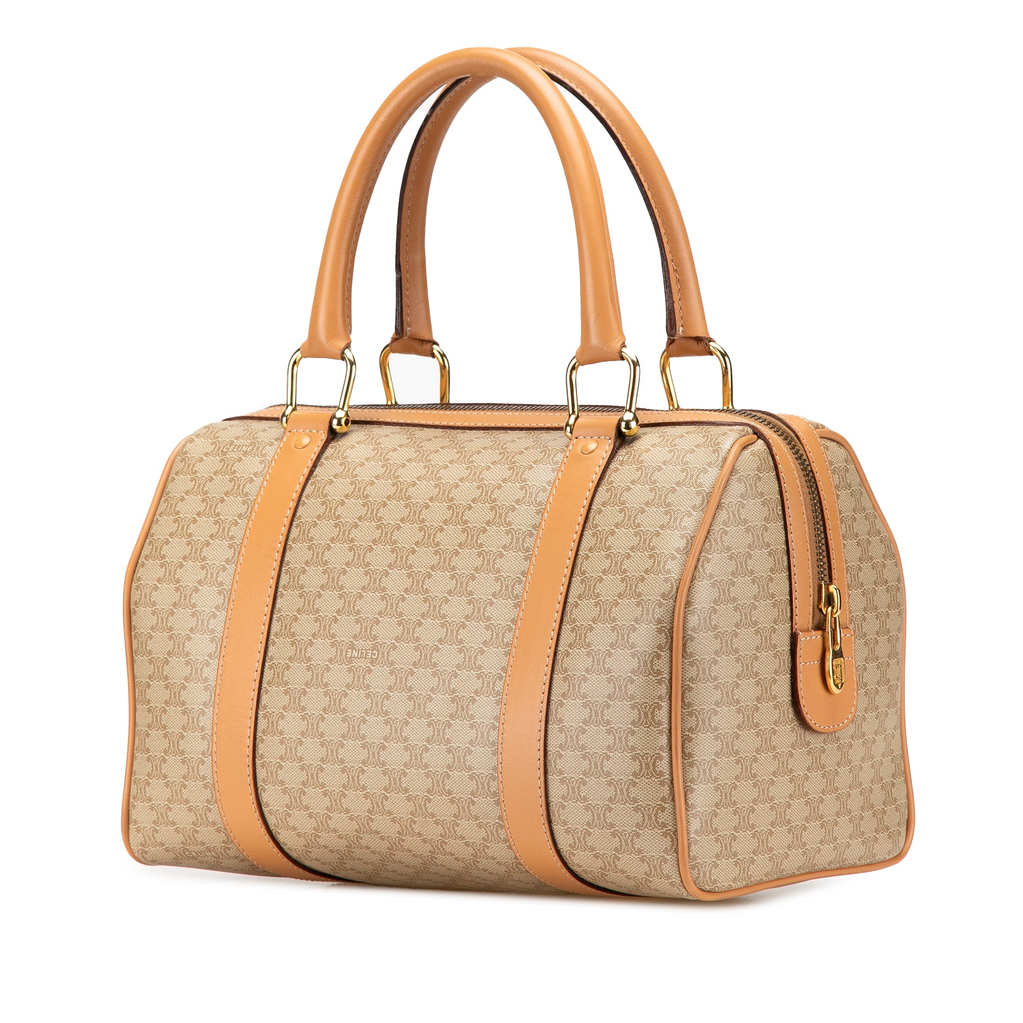 Macadam Coated Canvas Boston Bag