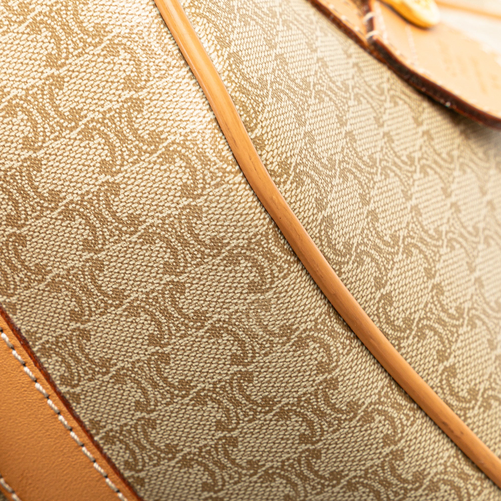 Macadam Coated Canvas Boston Bag