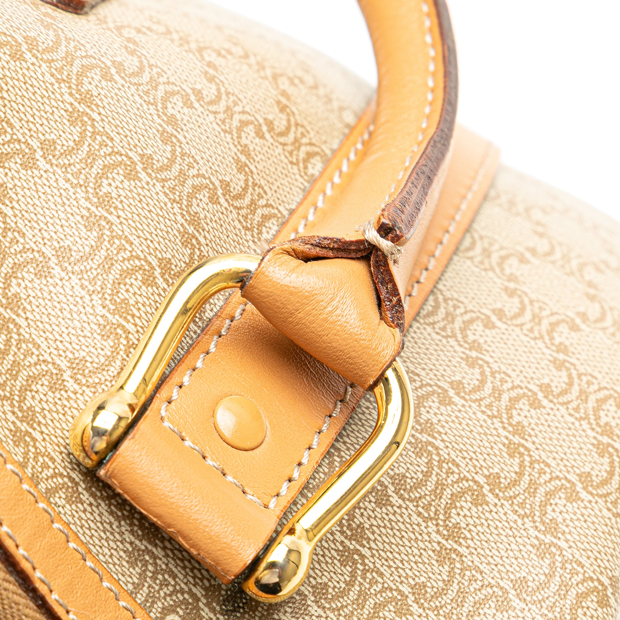 Macadam Coated Canvas Boston Bag