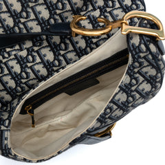 Oblique Canvas Saddle Bag