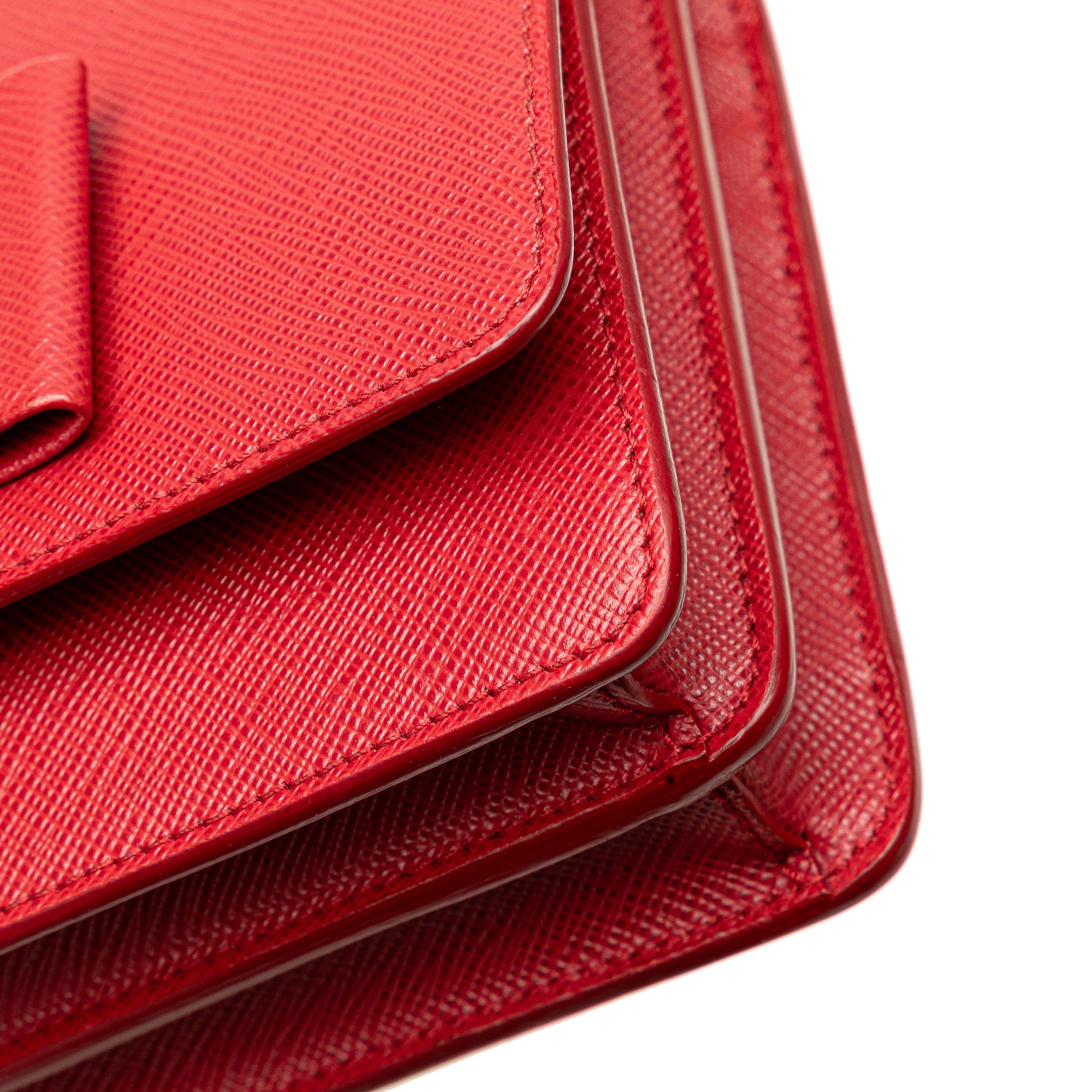 Saffiano Lux Bow Wallet On Strap