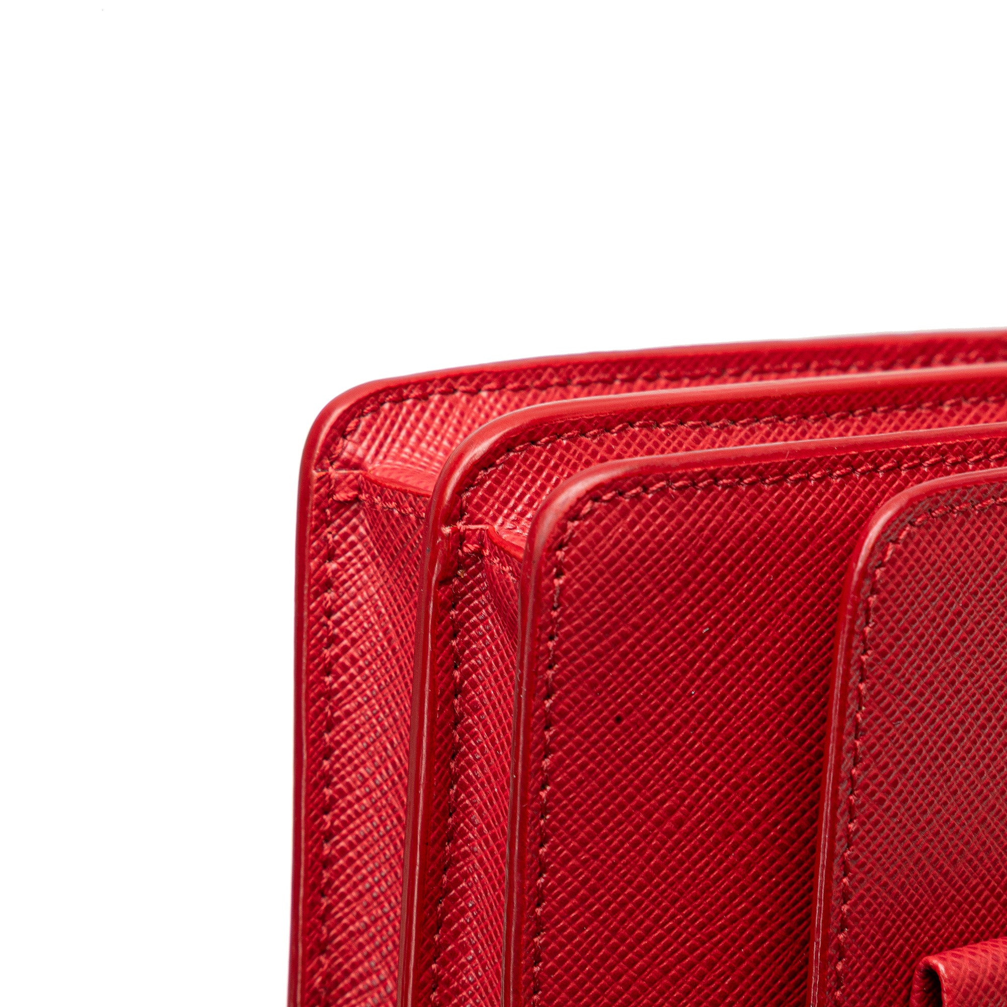 Saffiano Lux Bow Wallet On Strap