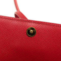 Saffiano Lux Bow Wallet On Strap