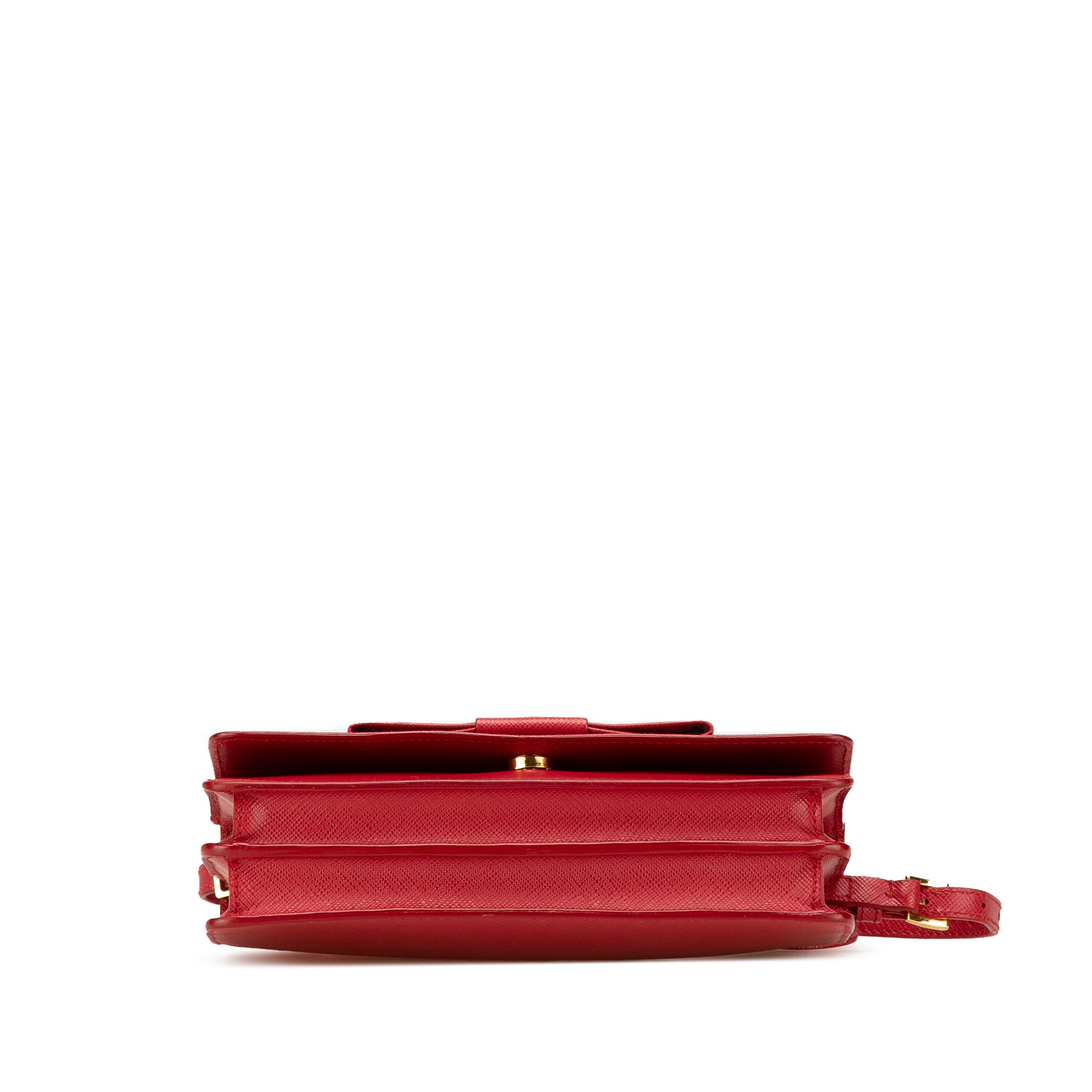 Saffiano Lux Bow Wallet On Strap