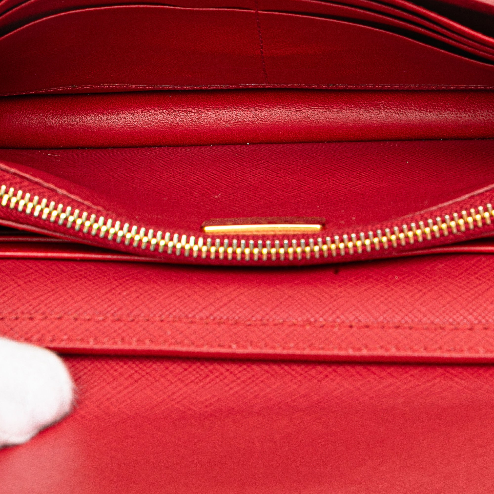 Saffiano Lux Bow Wallet On Strap
