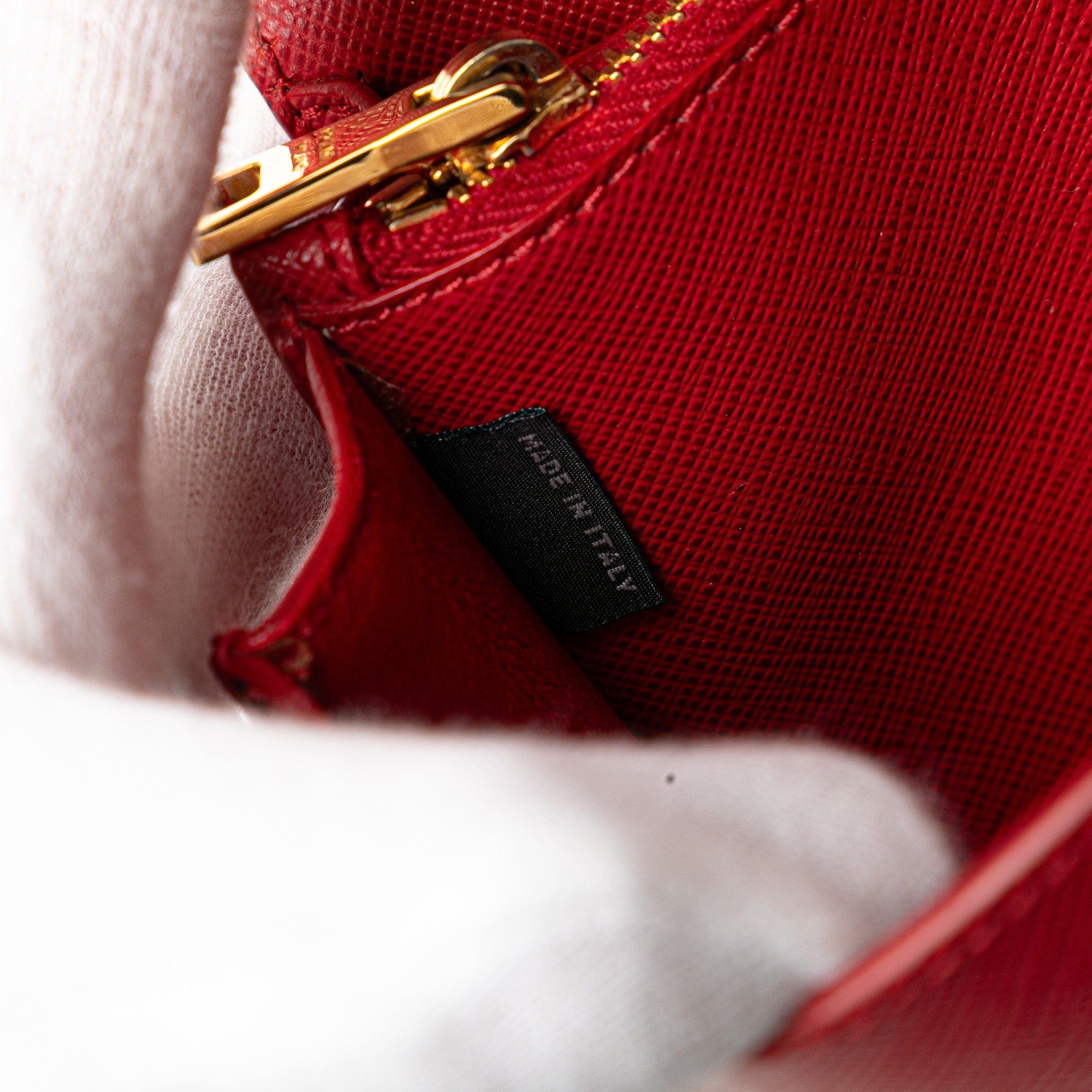Saffiano Lux Bow Wallet On Strap