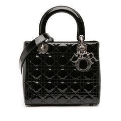 Medium Patent Cannage Lady Dior