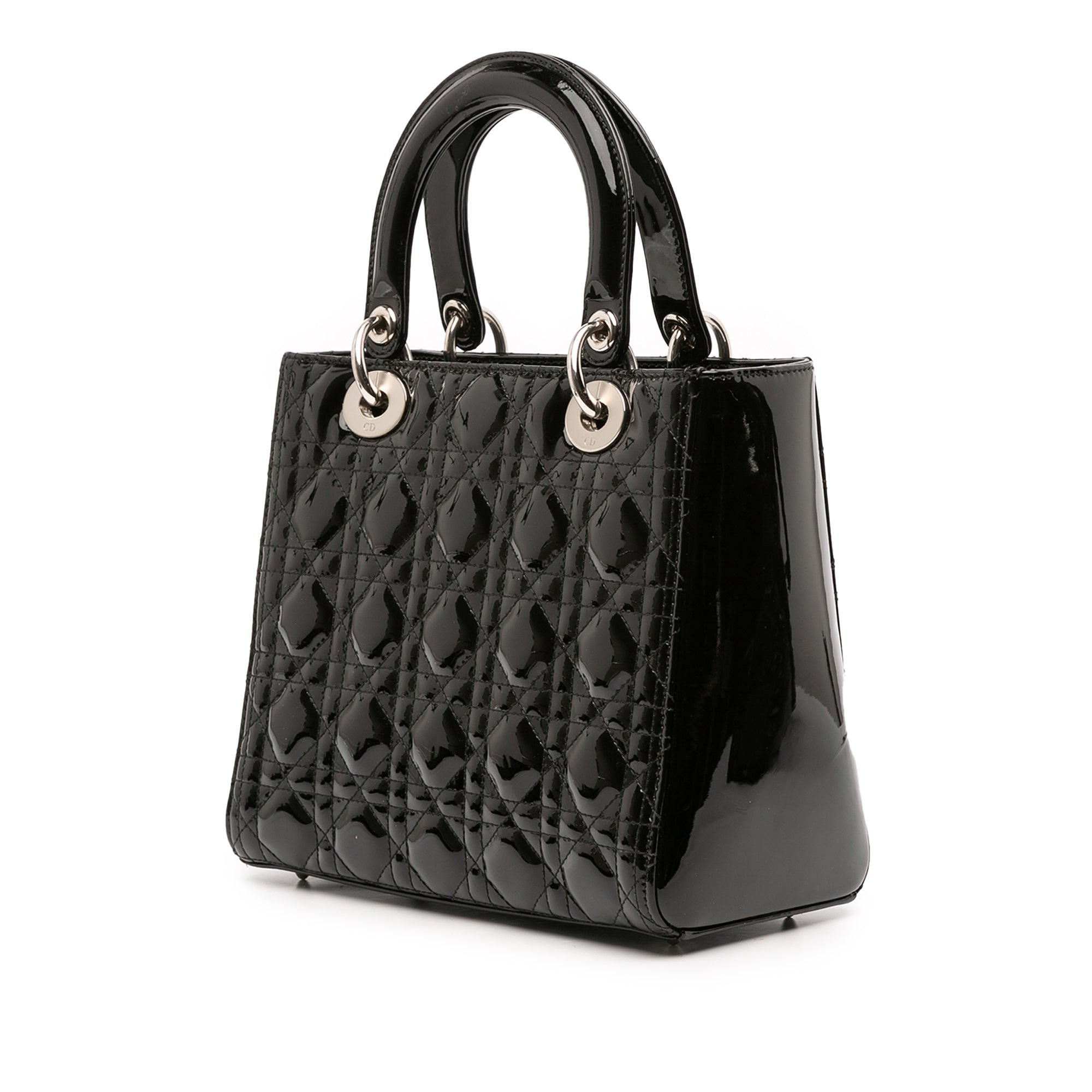 Medium Patent Cannage Lady Dior