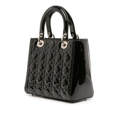 Medium Patent Cannage Lady Dior